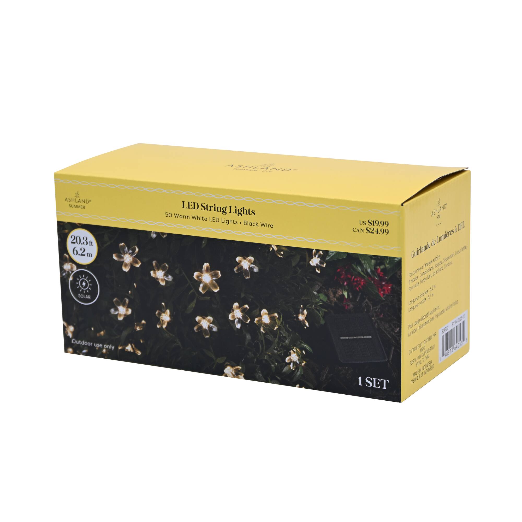 50ct. White Flowers LED Solar String Lights by Ashland®